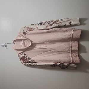 Pink floral sleeve sweater